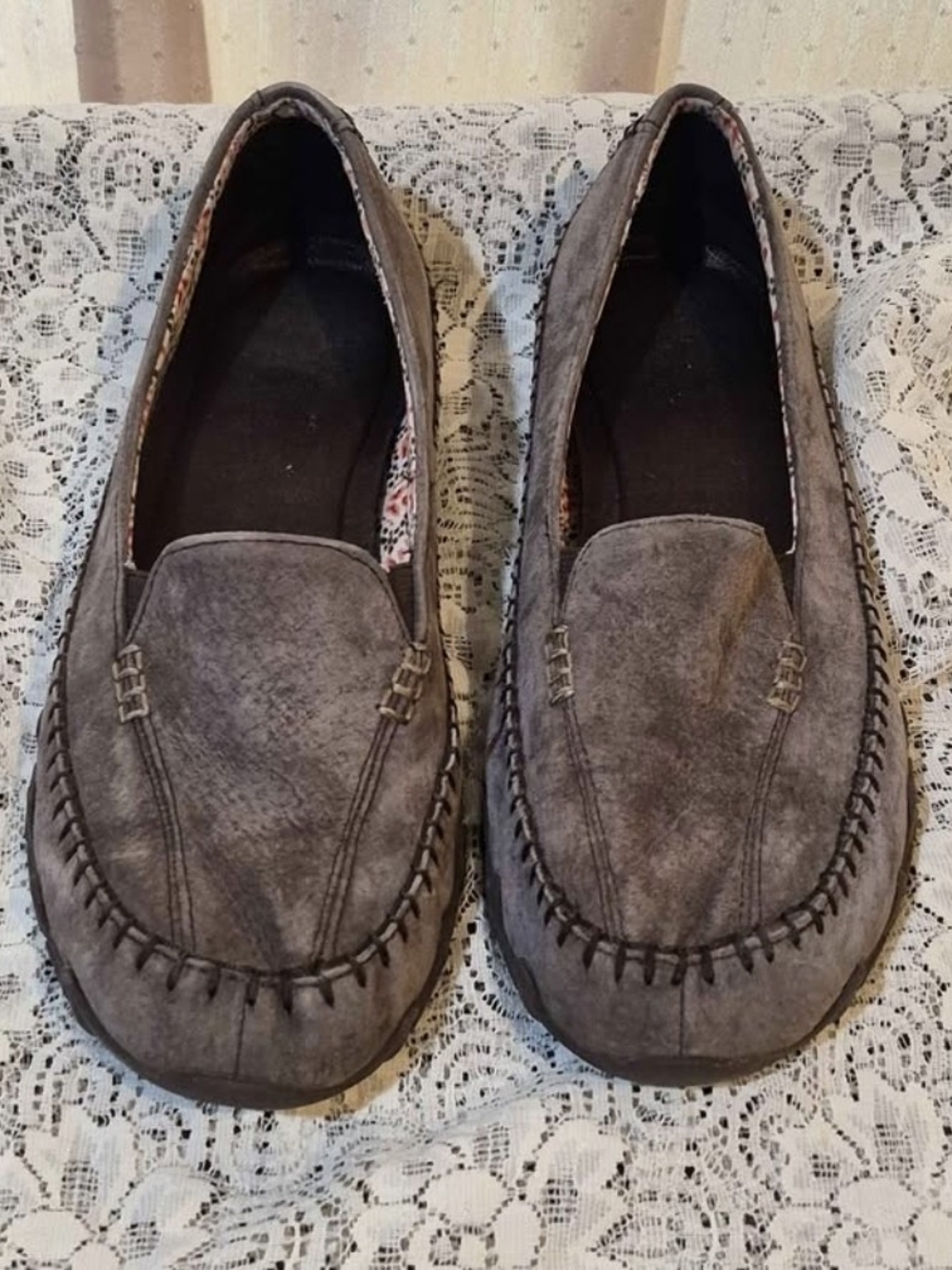 Skechers Bikers Pedestrian Brown Suede Memory Foam Loafers 9